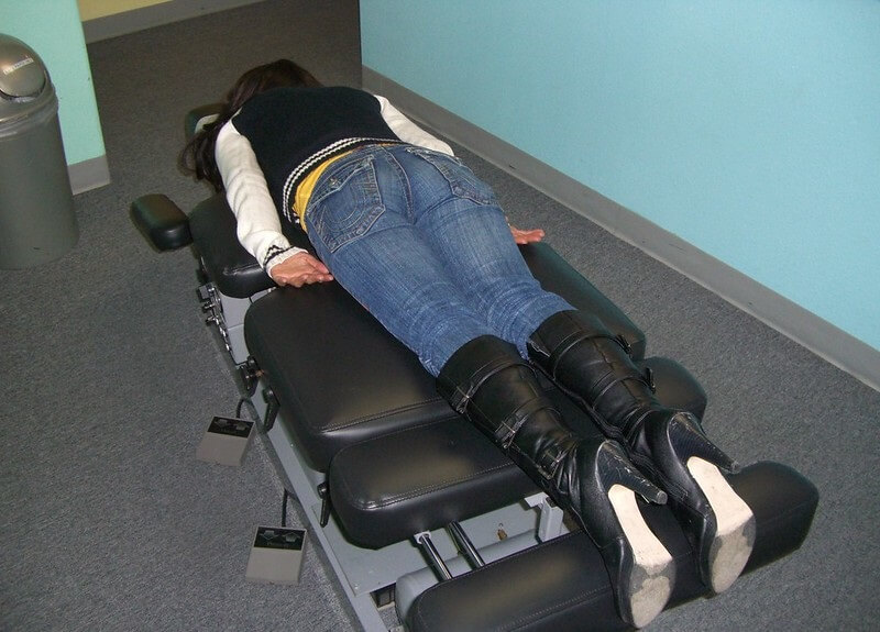 face down on chiropractic table