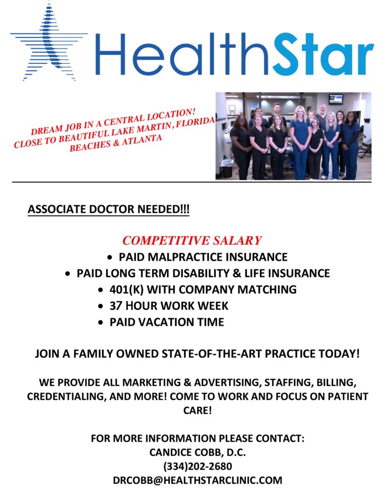 Associate Doctor Position Central Location in Alabama