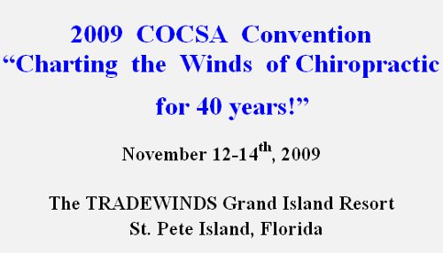 COCSA Annual Convention November 12-14th, 2009 in St. Pete Beach, Florida