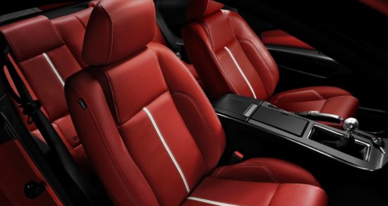 2010 Ford Mustang GT red bucket seat interior
