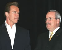 Governor Schwarzenegger and Dr Maltby