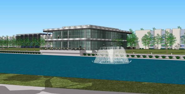 Conceptual drawing of the new third building on Palmer's Florida Campus
