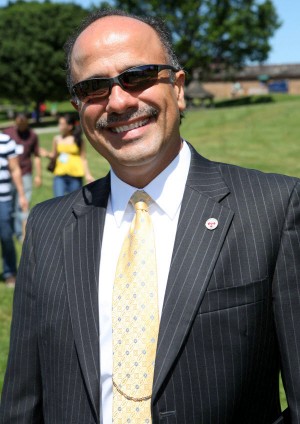 Dr. Ed Cordero on the Lawn at Sherman College