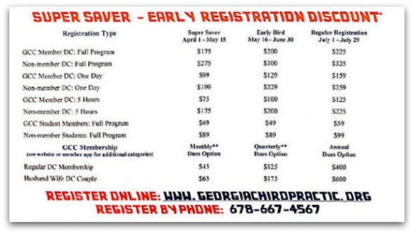 Georgia Chiropractic Council Conference Registration