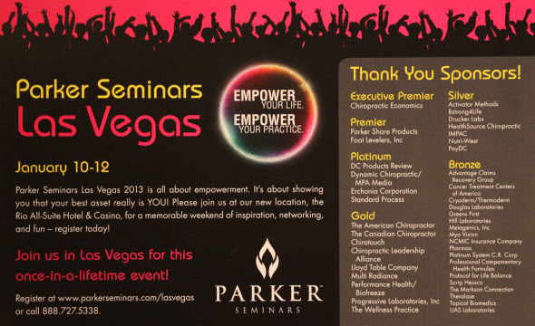 Parker Seminars Las Vegas 2013