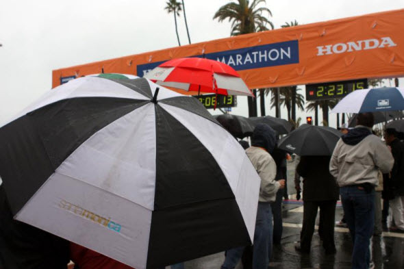 Santa Monica Umbrella at LA Marathon