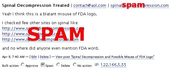 spinal decompression treated - bogus e-mail address