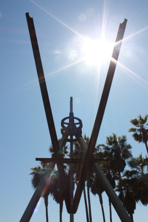 Sun on the western coast of Venice Beach California