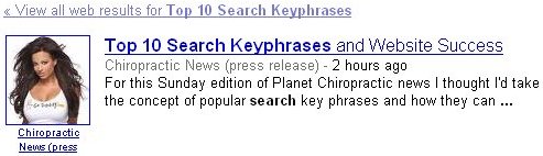 Top 10 search key phrases