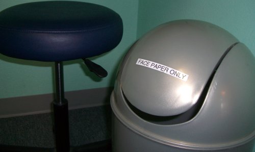 chiropractic trashcan face paper only
