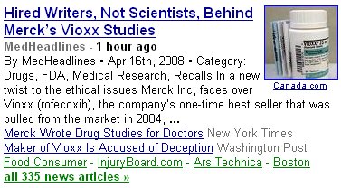 hired writers, not scientists, behind Vioxx studies
